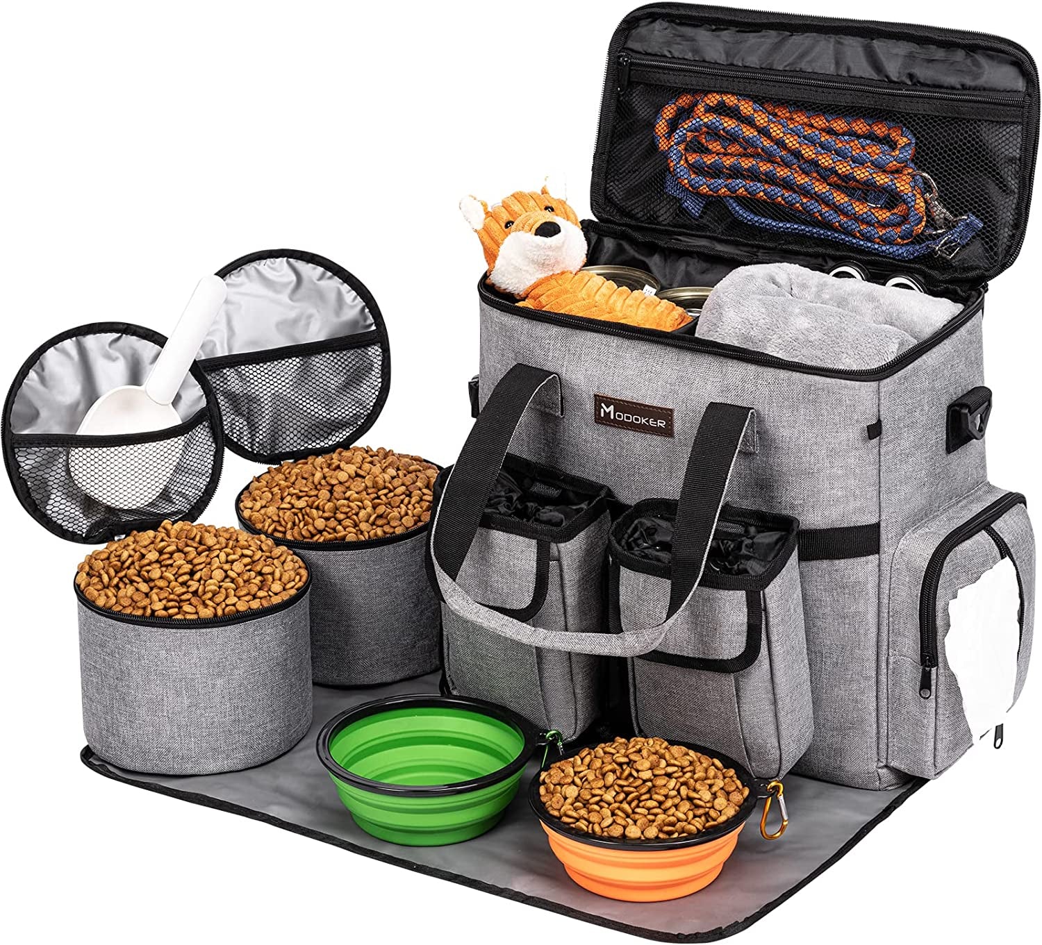 Pet Travel Bag with 2 Collapsible Bowls