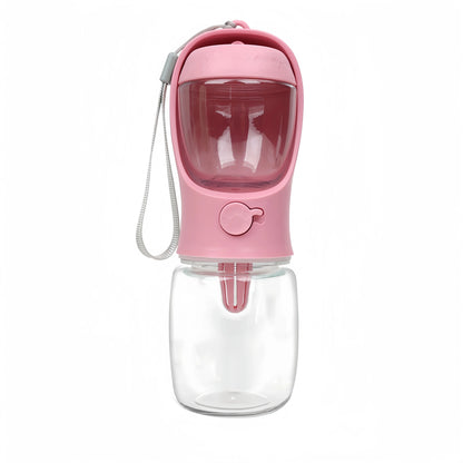 Dog Water Bottle with Food Container